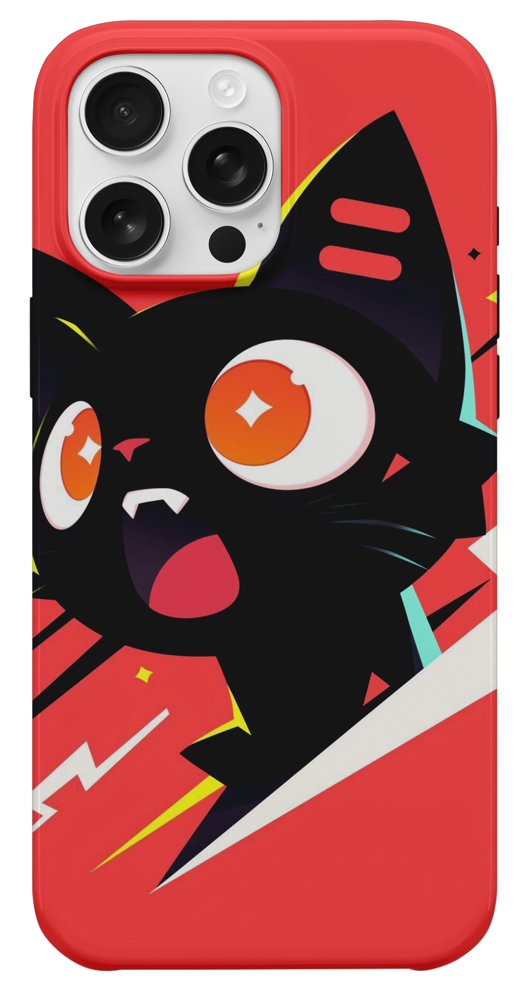Şaşkın Kedi Grafik Tasarım Telefon Kılıfı