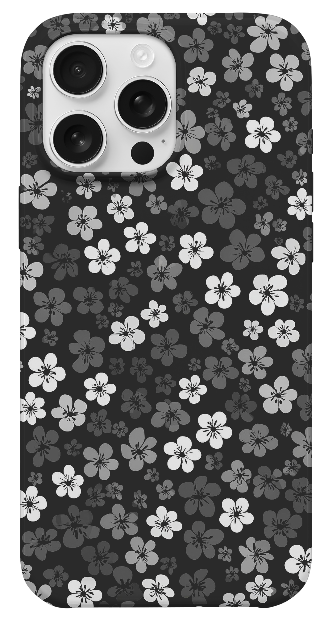 Siyah Sakura Telefon Kılıfı