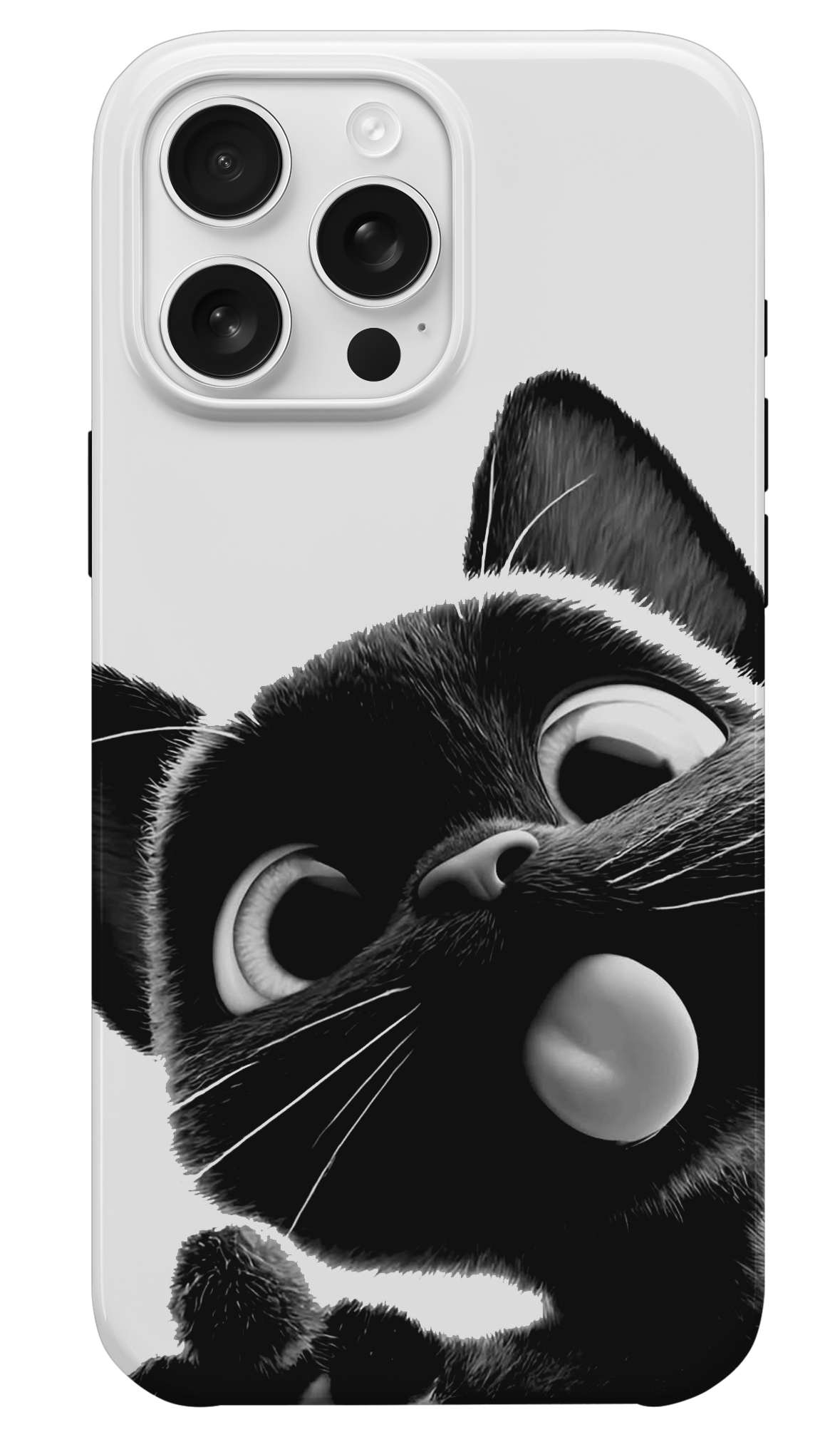 Siyah Kedi Cartoon Telefon Kılıfı