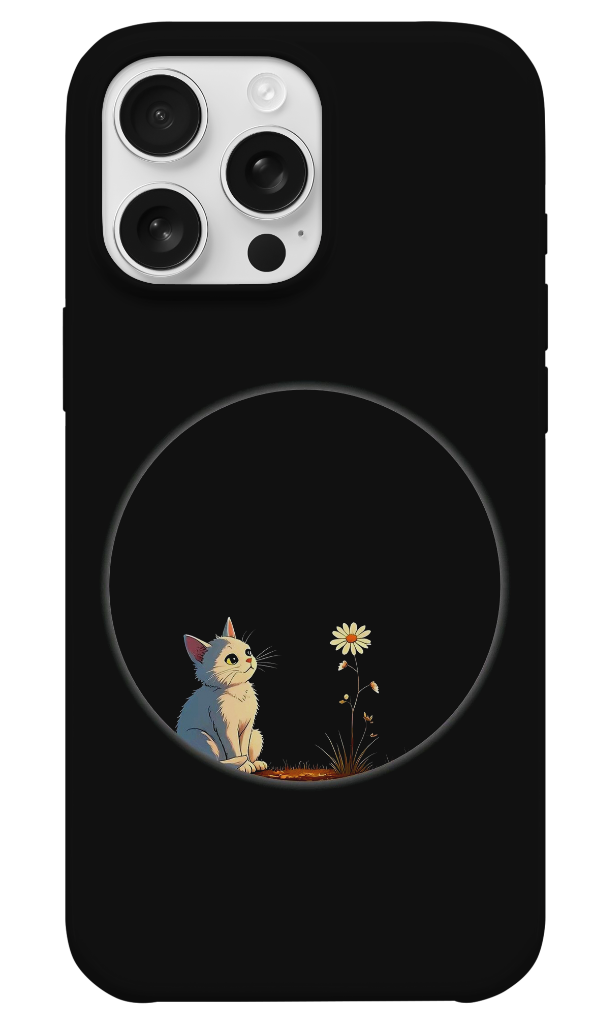 Kedi & Papatya Telefon Kılıfı