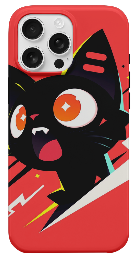 Şaşkın Kedi Grafik Tasarım Telefon Kılıfı