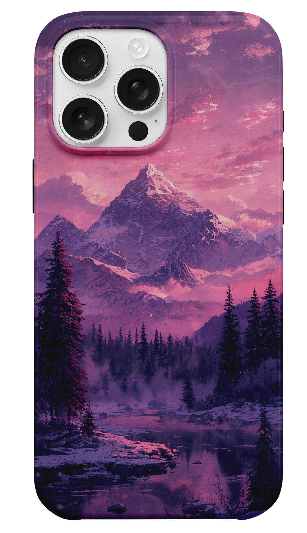 Pembe Dağ Telefon Kılıfı