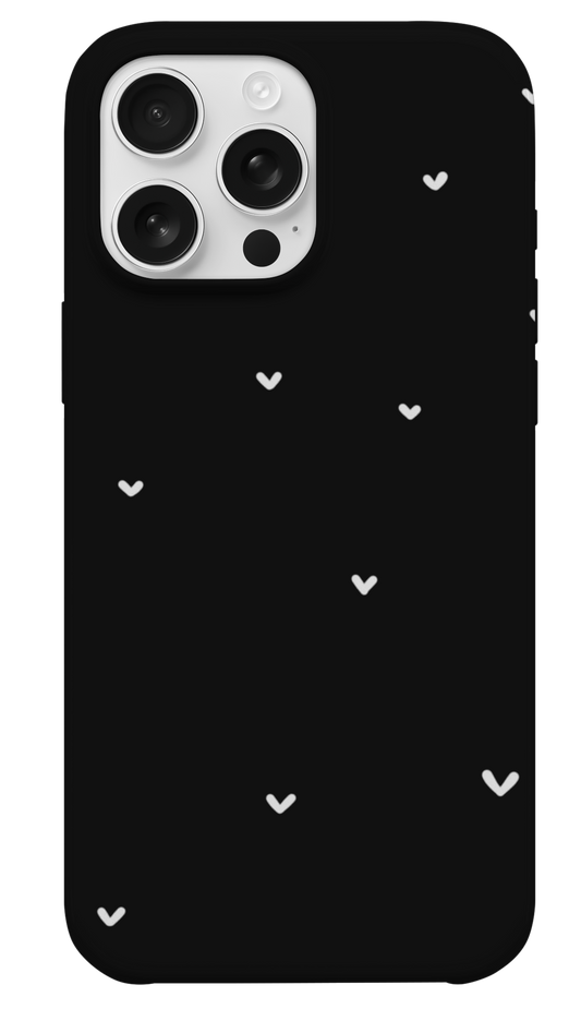 Endless Love Siyah Beyaz Kalp Telefon Kılıfı - Premium Tasarım