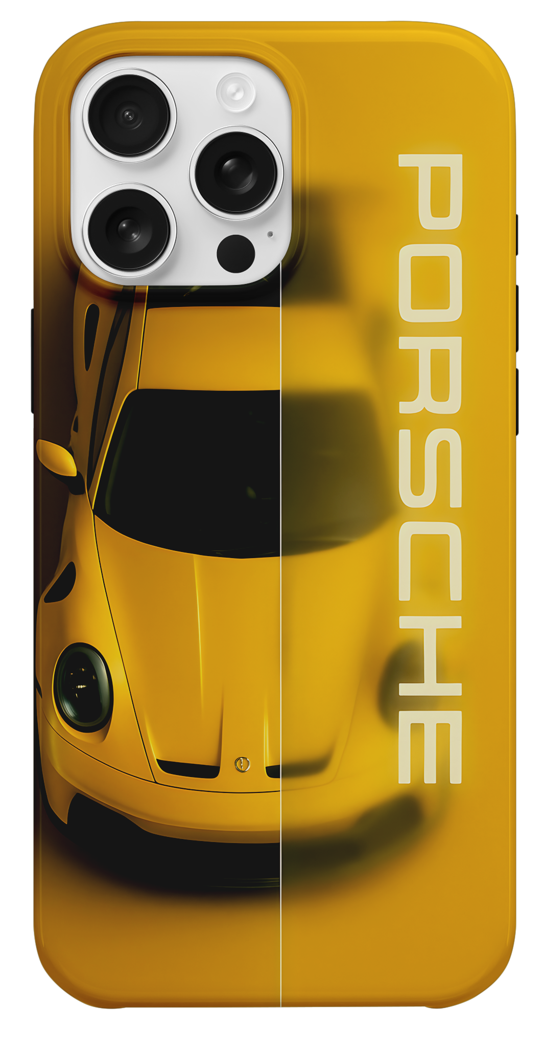 Sarı Porsche Spor Araba Telefon Kılıfı