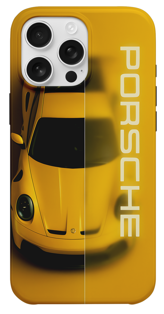 Sarı Porsche Spor Araba Telefon Kılıfı