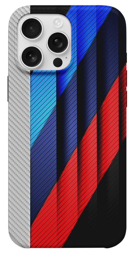 M Serisi Çizgili Karbon Fiber Telefon Kılıfı