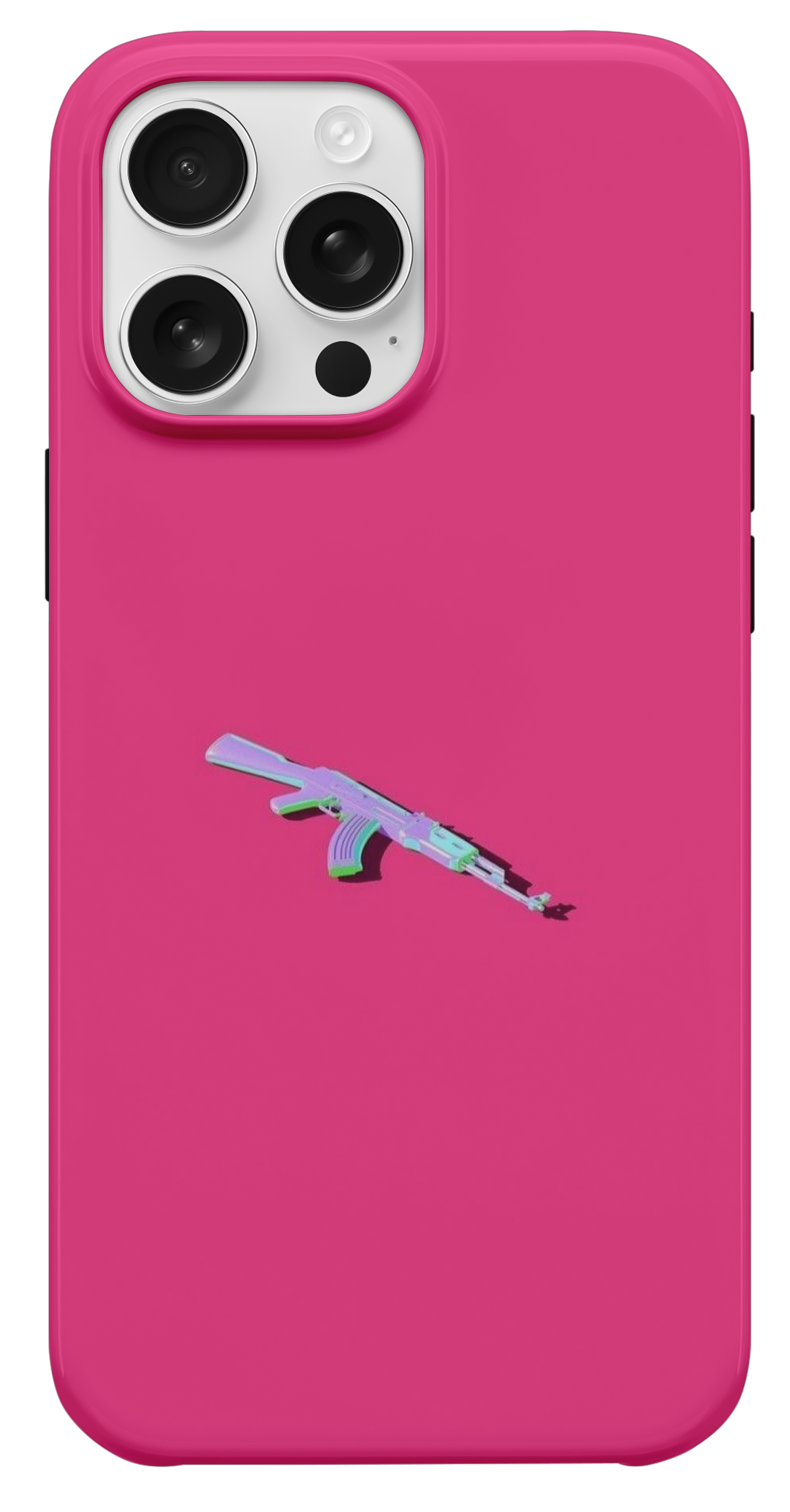 Pembe AK-47 Detaylı Telefon Kılıfı