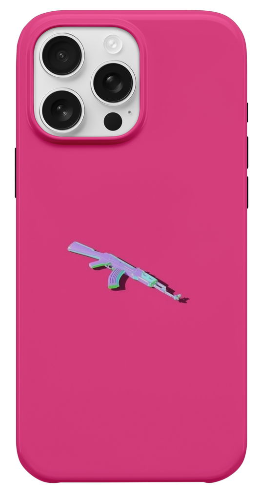 Pembe AK-47 Detaylı Telefon Kılıfı