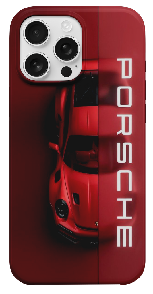 Kırmızı Porsche Spor Araba Telefon Kılıfı