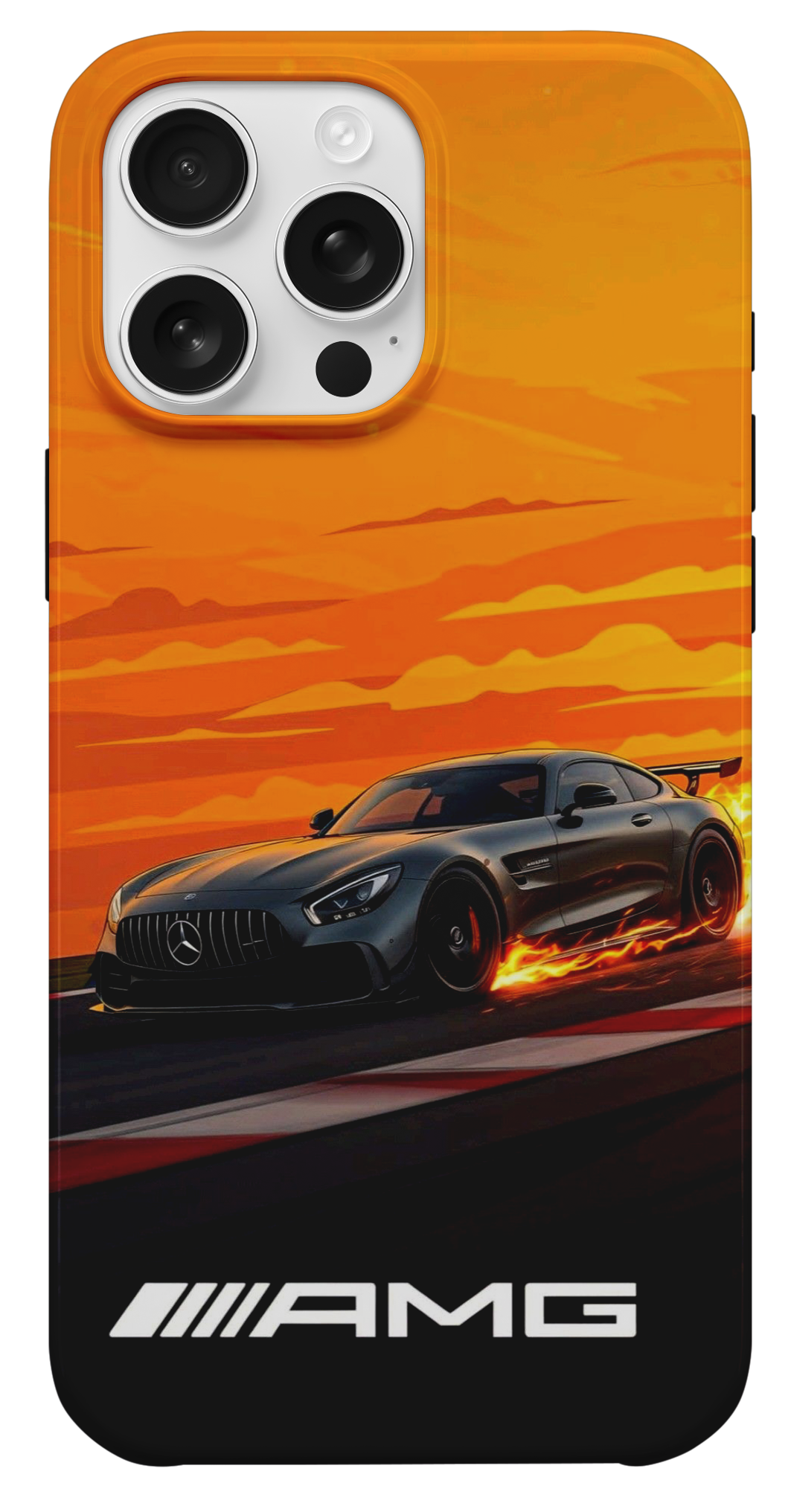 Mercedes AMG GT Spor Araba Turuncu Gün Batımı Telefon Kılıfı