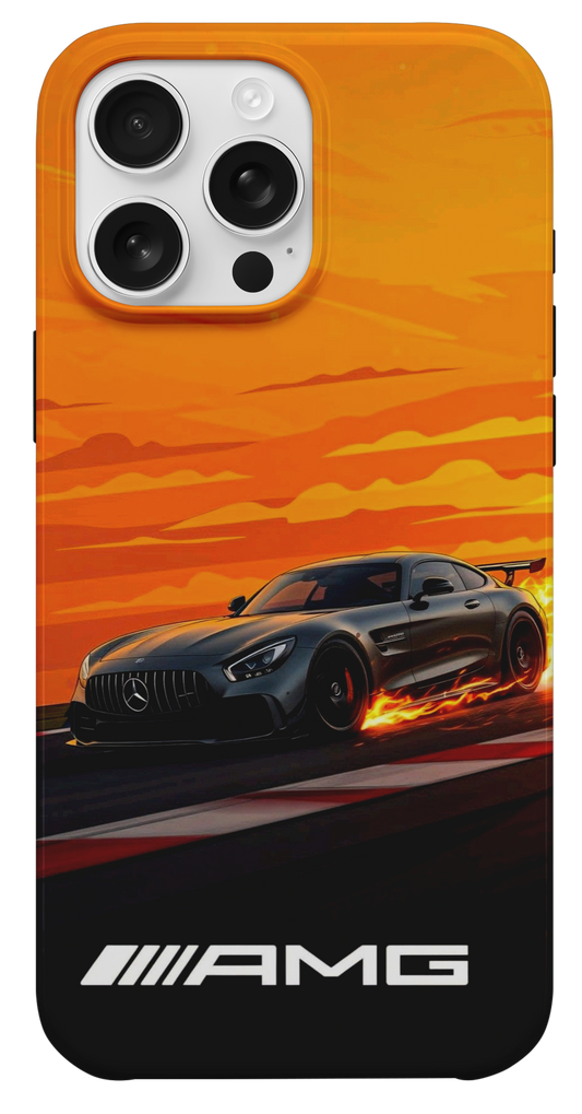 Mercedes AMG GT Spor Araba Turuncu Gün Batımı Telefon Kılıfı