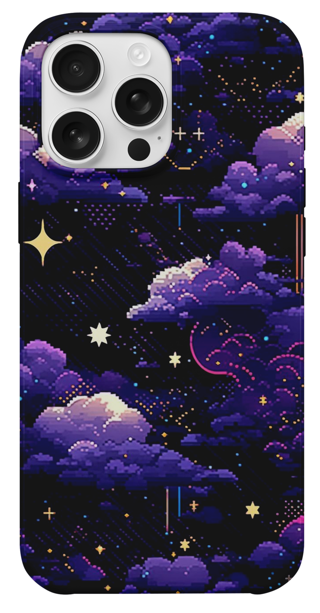 Pixel Art Gece Gökyüzü Telefon Kılıfı