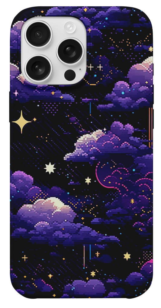 Pixel Art Gece Gökyüzü Telefon Kılıfı