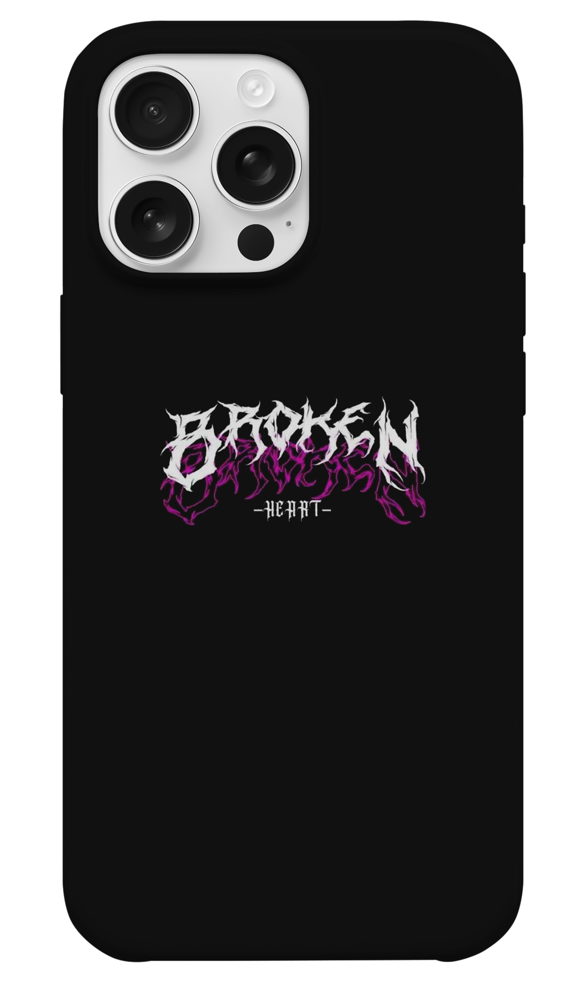Broken Heart Neon Metal Telefon Kılıfı - Gotik Tasarım iPhone Samsung Uyumlu