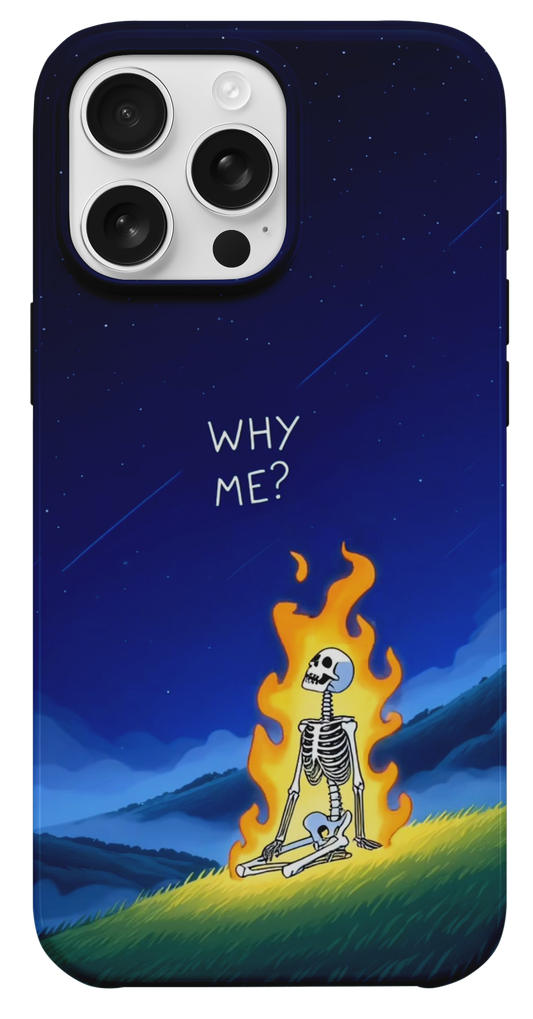 Why Me Ateşli İskelet Telefon Kılıfı