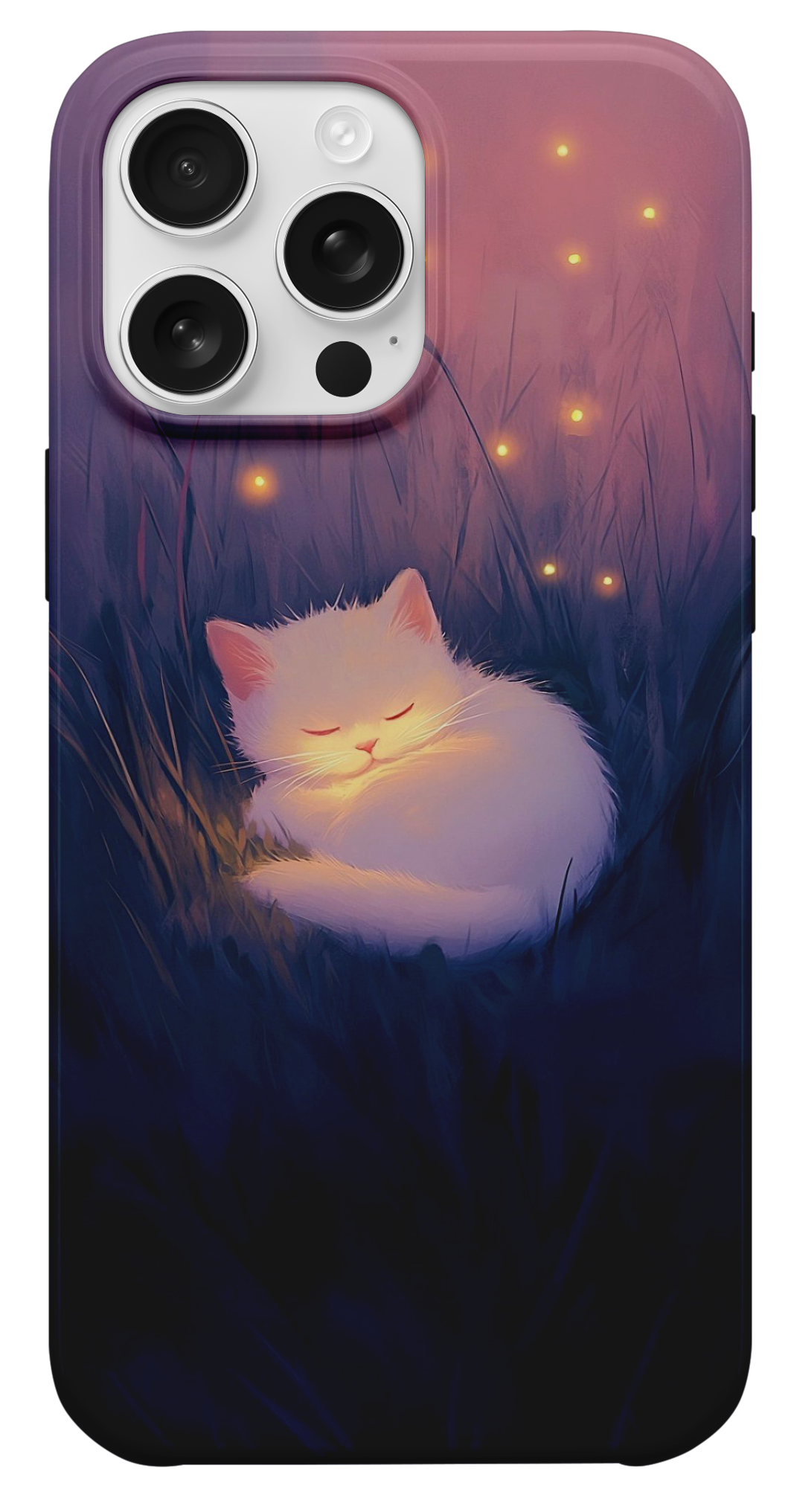 Ateş Böceği ve Beyaz Kedi Telefon Kılıfı