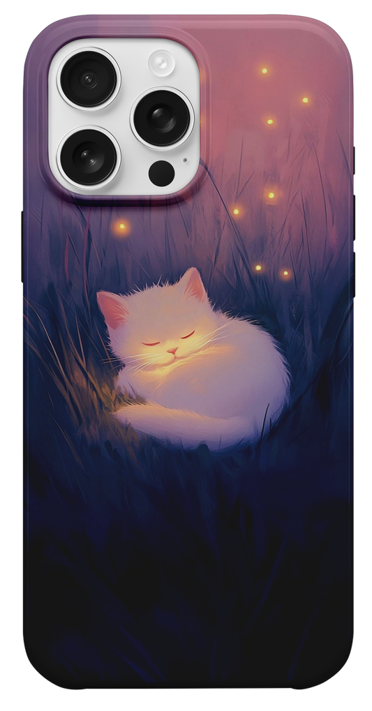 Ateş Böceği ve Beyaz Kedi Telefon Kılıfı