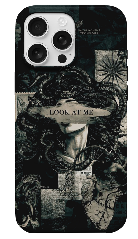Medusa's Gaze - Karanlık Mitoloji Kolaj Telefon Kılıfı