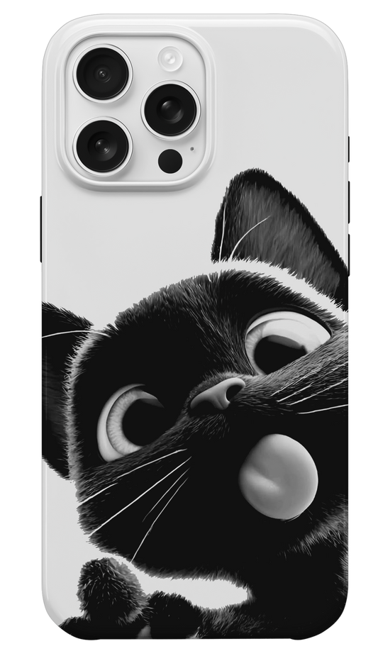 Siyah Kedi Cartoon Telefon Kılıfı