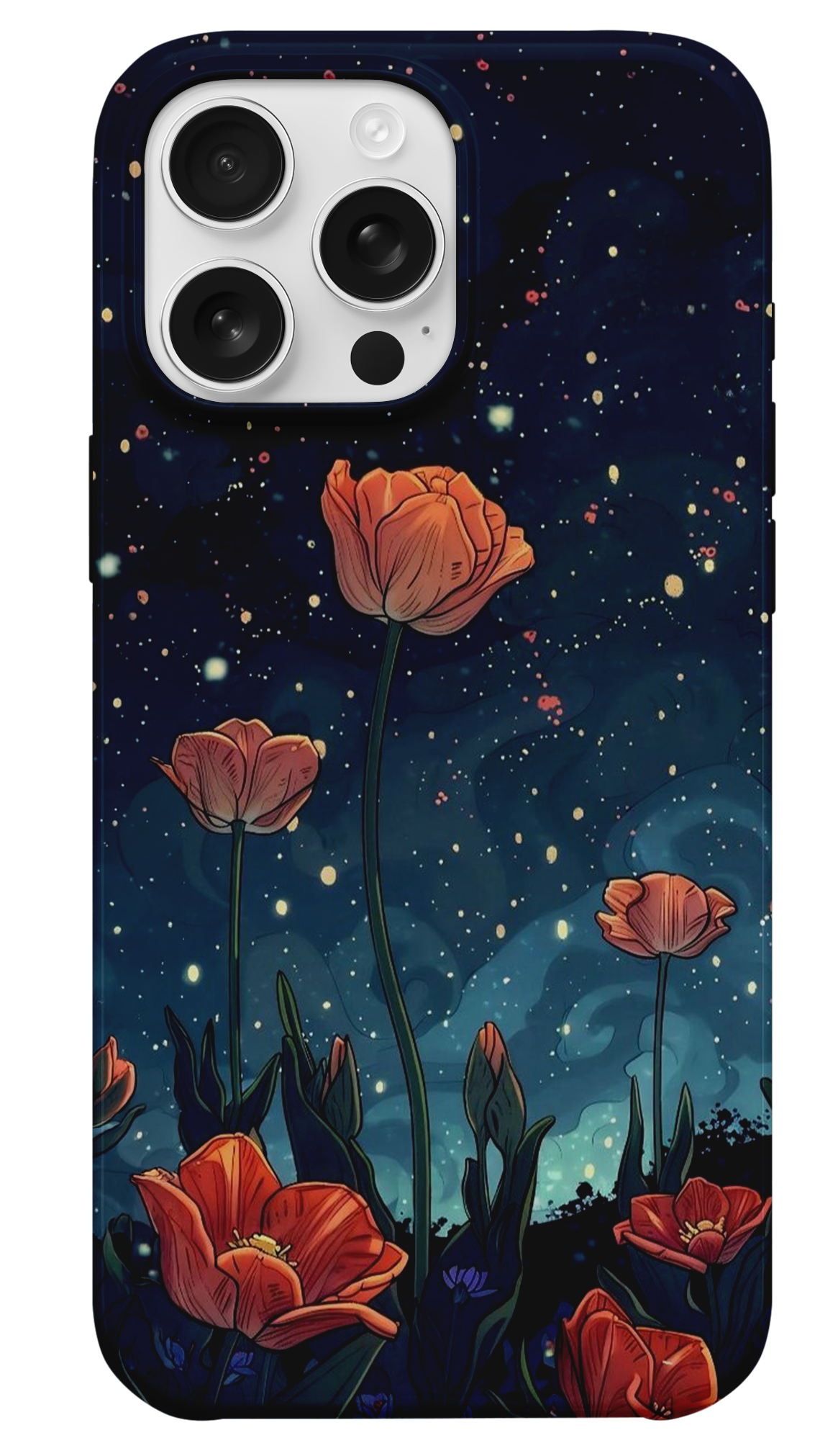 Kırmızı Çiçekler Telefon Kılıfı