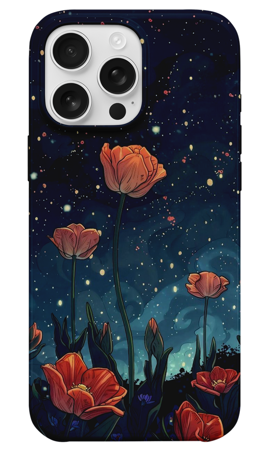 Kırmızı Çiçekler Telefon Kılıfı