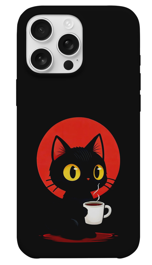 Black & Red Kedi Telefon Kılıfı