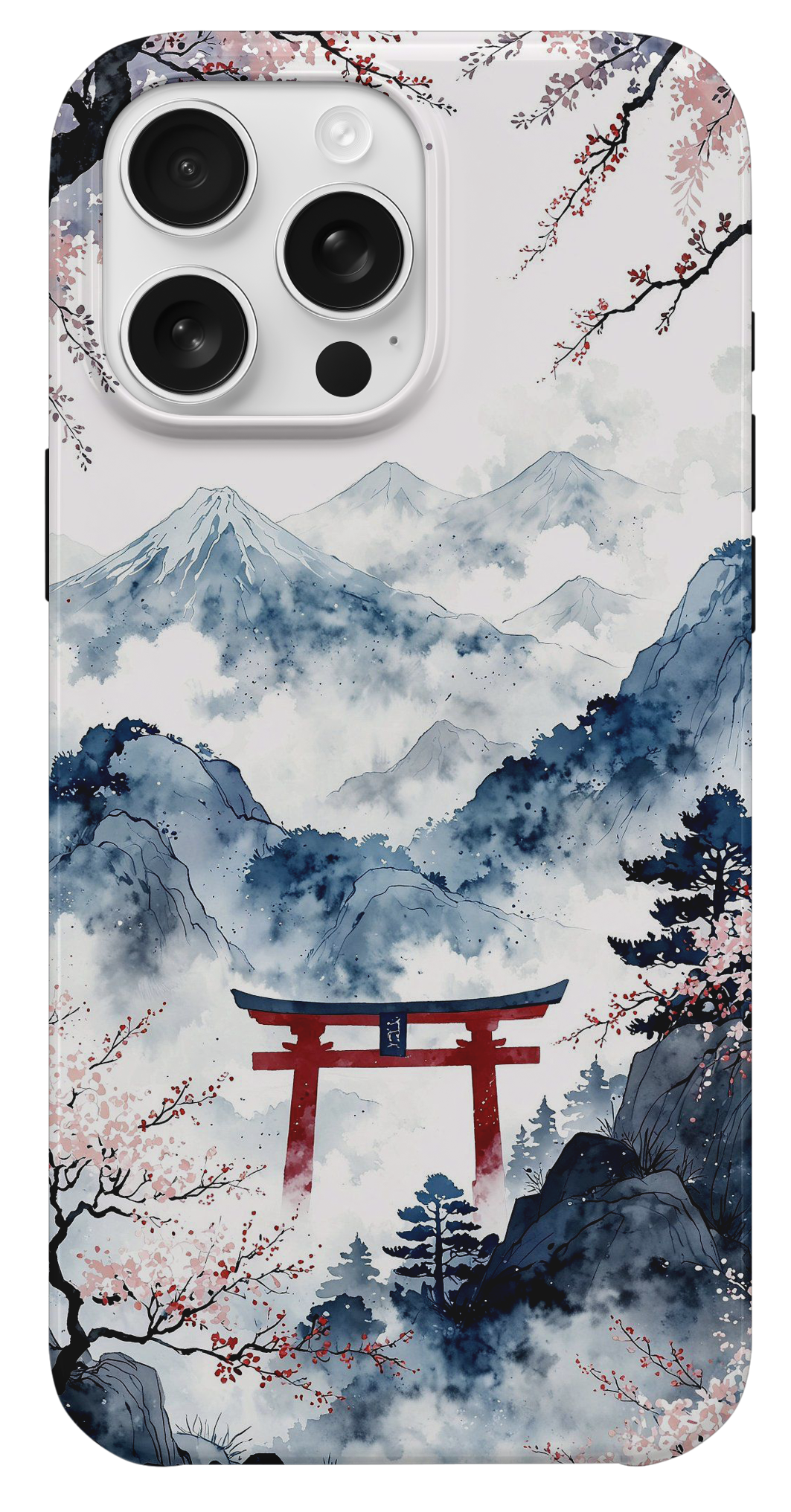 Japon Manzara Fuji Dağı ve Torii Kapısı Telefon Kılıfı