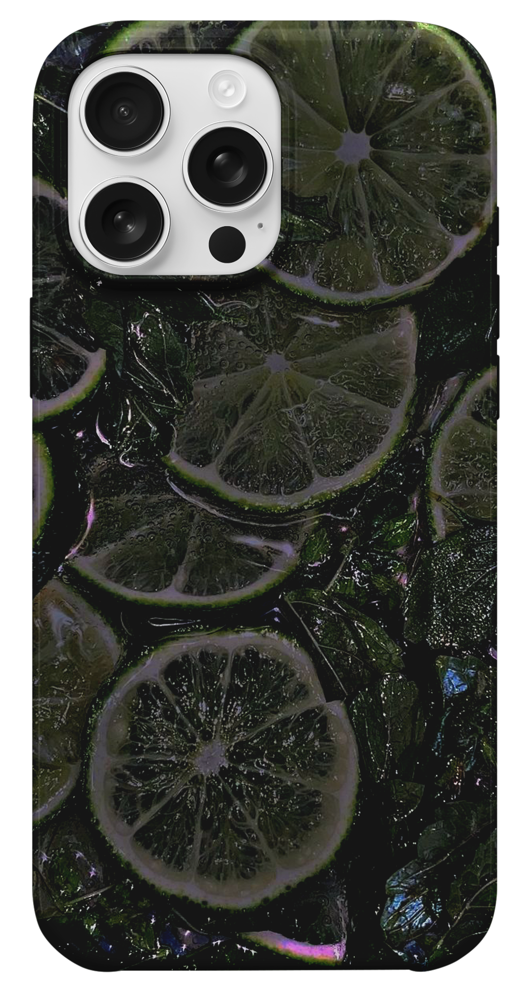 Limon Dilimli Siyah Telefon Kılıfı