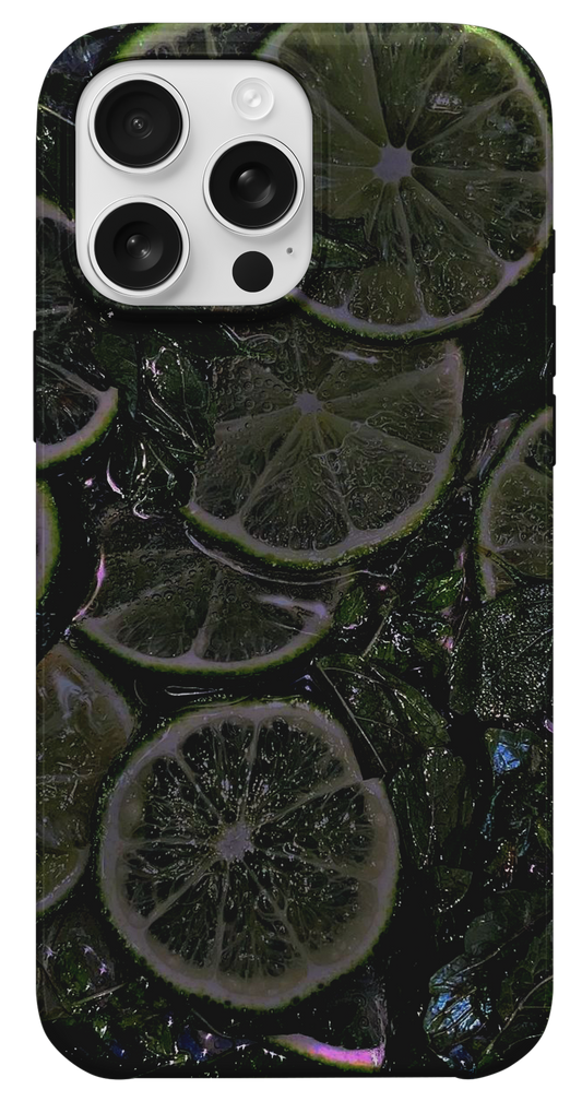 Limon Dilimli Siyah Telefon Kılıfı