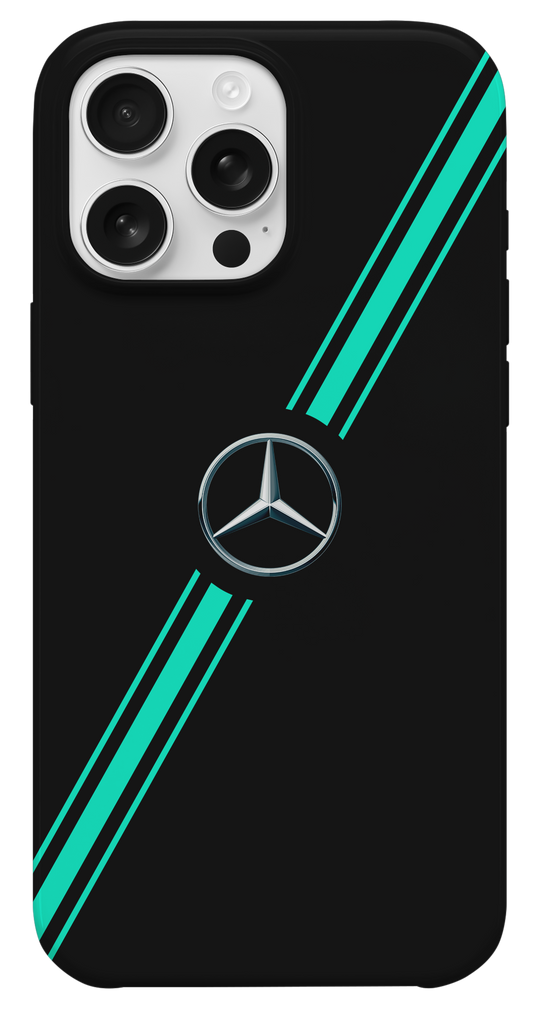 Mercedes Logo Yeşil Şeritli Telefon Kılıfı