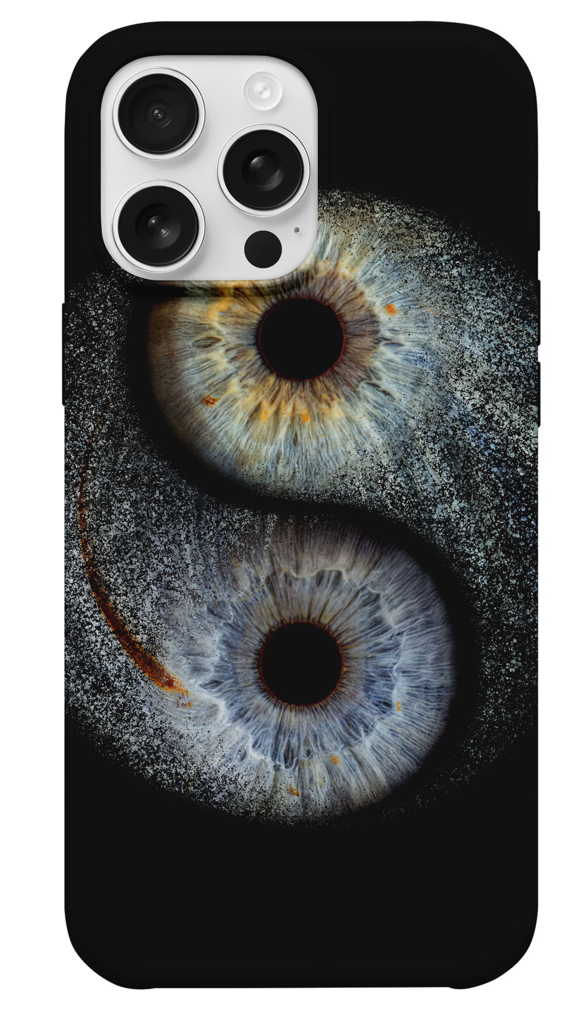 İki Göz Bir Denge - Yin Yang Iris Tasarımlı Telefon Kılıfı