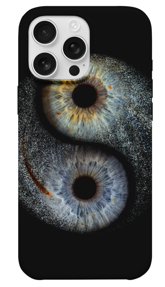 İki Göz Bir Denge - Yin Yang Iris Tasarımlı Telefon Kılıfı