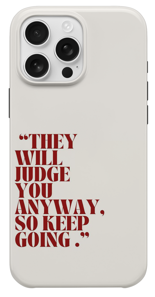 Motivasyonel Slogan Yazılı Beyaz Telefon Kılıfı
