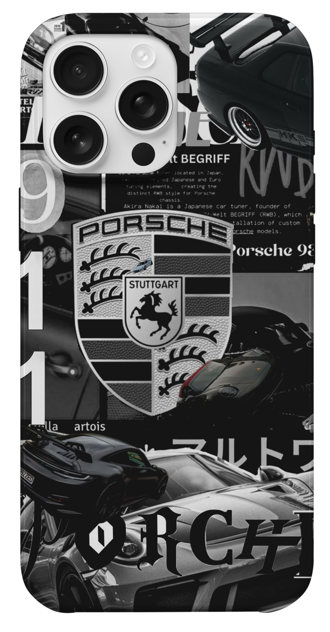 Porsche Kolaj Tasarım Telefon Kılıfı