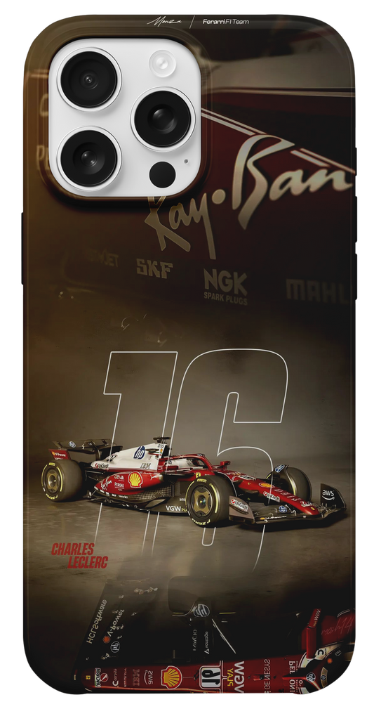 Charles Leclerc 16 Numaralı Ferrari F1 Yarış Arabası Telefon Kılıfı